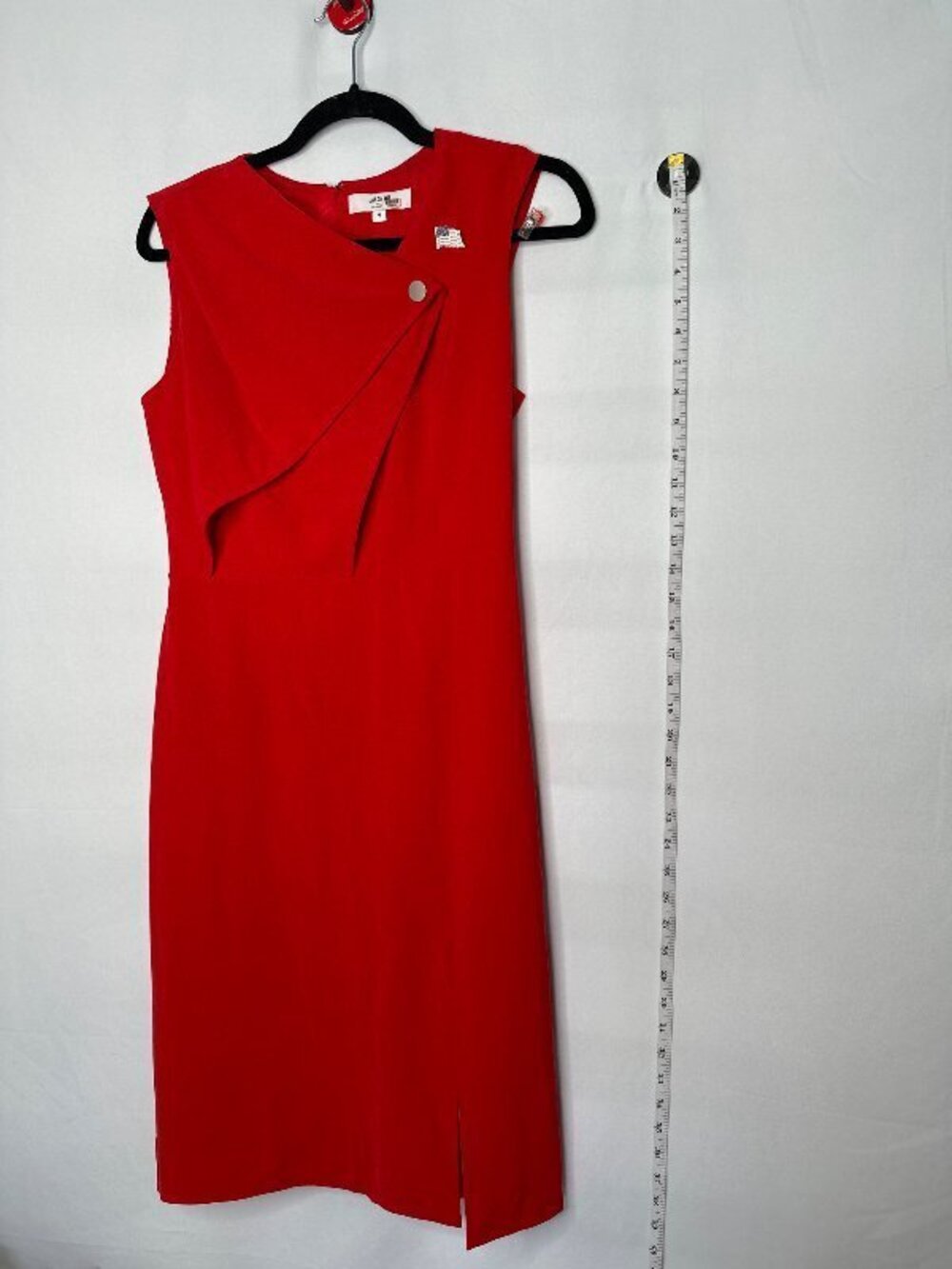 Jason Wu Red Asymmetrical Sleeveless Midi Dress Women Red Classic Designer